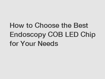 How to Choose the Best Endoscopy COB LED Chip for Your Needs