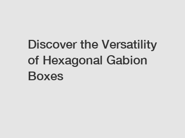 Discover the Versatility of Hexagonal Gabion Boxes