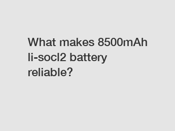 What makes 8500mAh li-socl2 battery reliable?