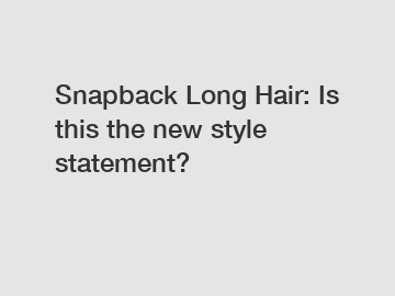 Snapback Long Hair: Is this the new style statement?