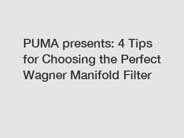 PUMA presents: 4 Tips for Choosing the Perfect Wagner Manifold Filter