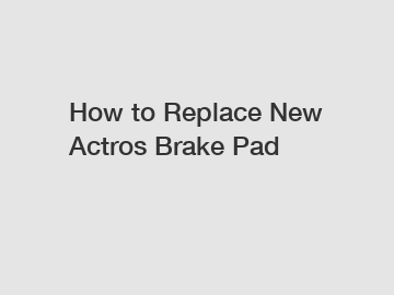 How to Replace New Actros Brake Pad