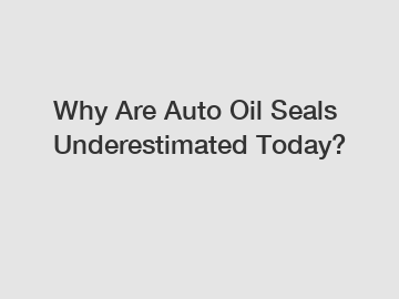 Why Are Auto Oil Seals Underestimated Today?