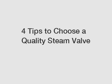 4 Tips to Choose a Quality Steam Valve