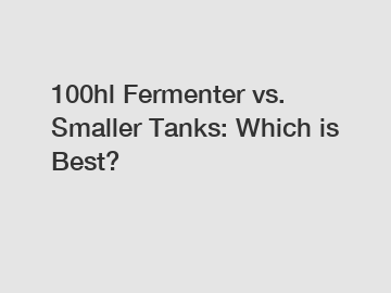 100hl Fermenter vs. Smaller Tanks: Which is Best?