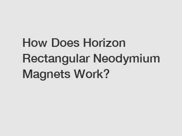 How Does Horizon Rectangular Neodymium Magnets Work?