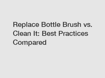 Replace Bottle Brush vs. Clean It: Best Practices Compared