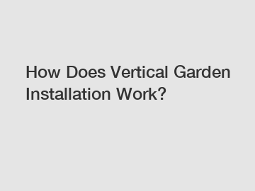 How Does Vertical Garden Installation Work?