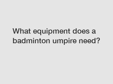 What equipment does a badminton umpire need?