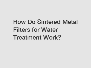 How Do Sintered Metal Filters for Water Treatment Work?