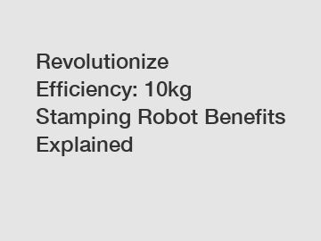 Revolutionize Efficiency: 10kg Stamping Robot Benefits Explained