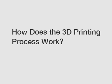 How Does the 3D Printing Process Work?