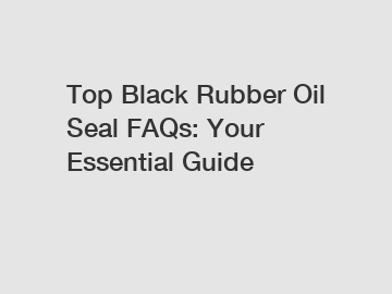 Top Black Rubber Oil Seal FAQs: Your Essential Guide