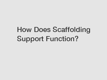 How Does Scaffolding Support Function?