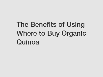 The Benefits of Using Where to Buy Organic Quinoa