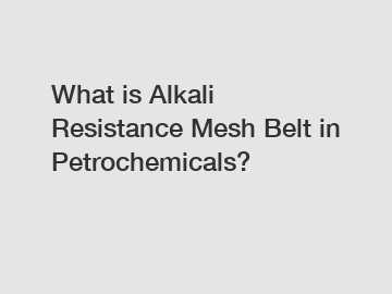 What is Alkali Resistance Mesh Belt in Petrochemicals?