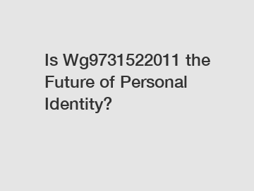 Is Wg9731522011 the Future of Personal Identity? Is Wg9731522011 the Future of Personal Identity?