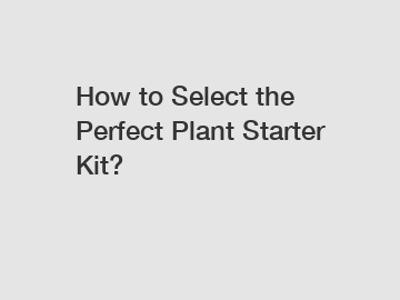 How to Select the Perfect Plant Starter Kit?