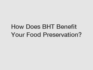 How Does BHT Benefit Your Food Preservation?