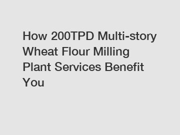 How 200TPD Multi-story Wheat Flour Milling Plant Services Benefit You