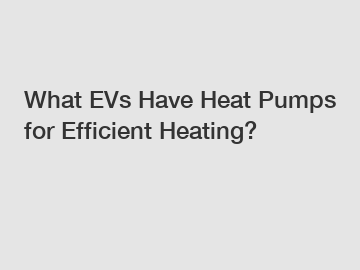 What EVs Have Heat Pumps for Efficient Heating?