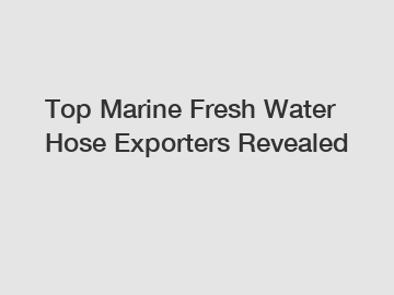 Top Marine Fresh Water Hose Exporters Revealed