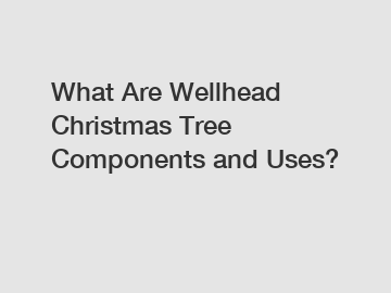What Are Wellhead Christmas Tree Components and Uses?