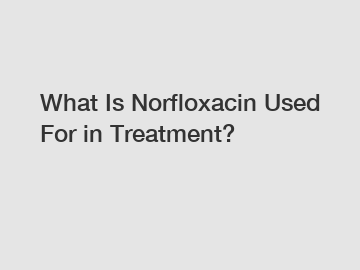 What Is Norfloxacin Used For in Treatment?