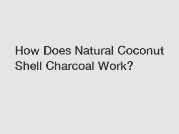 How Does Natural Coconut Shell Charcoal Work?
