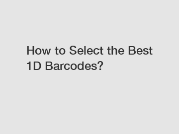 How to Select the Best 1D Barcodes?