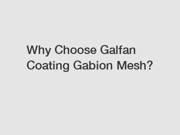 Why Choose Galfan Coating Gabion Mesh?