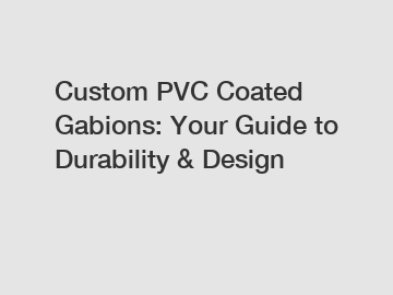 Custom PVC Coated Gabions: Your Guide to Durability & Design