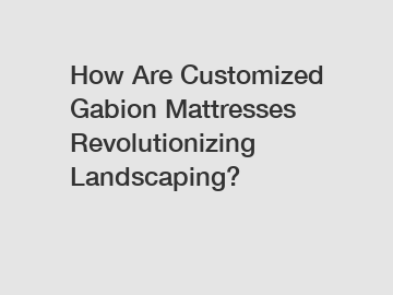 How Are Customized Gabion Mattresses Revolutionizing Landscaping?
