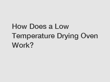 How Does a Low Temperature Drying Oven Work?