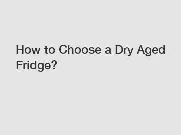 How to Choose a Dry Aged Fridge?