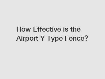 How Effective is the Airport Y Type Fence?