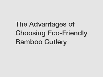 The Advantages of Choosing Eco-Friendly Bamboo Cutlery