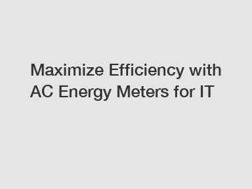 Maximize Efficiency with AC Energy Meters for IT