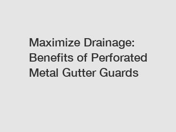 Maximize Drainage: Benefits of Perforated Metal Gutter Guards