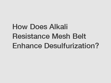 How Does Alkali Resistance Mesh Belt Enhance Desulfurization?