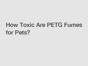 How Toxic Are PETG Fumes for Pets?