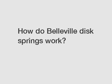 How do Belleville disk springs work?