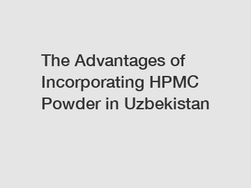 The Advantages of Incorporating HPMC Powder in Uzbekistan