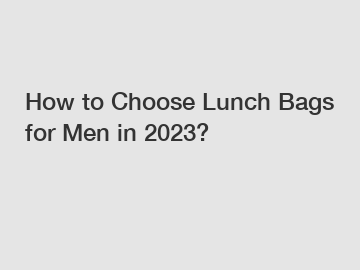 How to Choose Lunch Bags for Men in 2023?