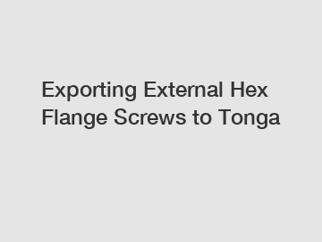 Exporting External Hex Flange Screws to Tonga