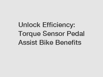 Unlock Efficiency: Torque Sensor Pedal Assist Bike Benefits