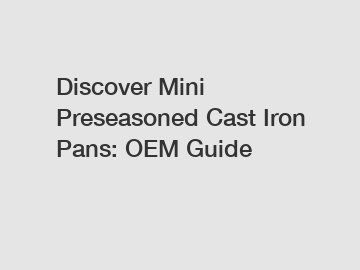 Discover Mini Preseasoned Cast Iron Pans: OEM Guide