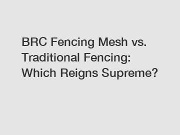 BRC Fencing Mesh vs. Traditional Fencing: Which Reigns Supreme?