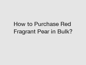 How to Purchase Red Fragrant Pear in Bulk?