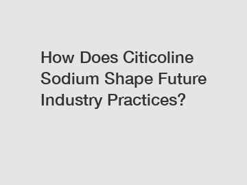 How Does Citicoline Sodium Shape Future Industry Practices?